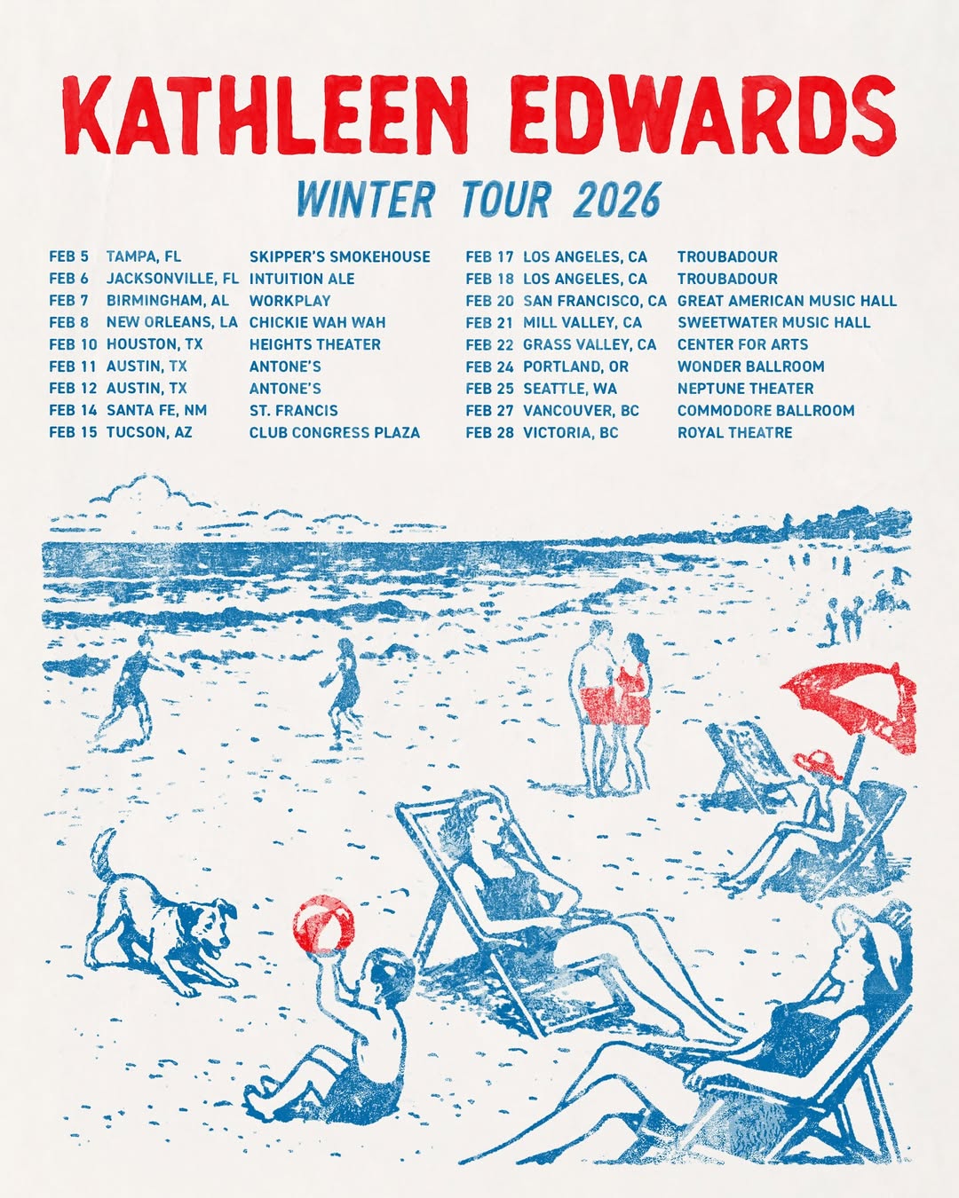 Kathleen Edwards Tour Poster 2026